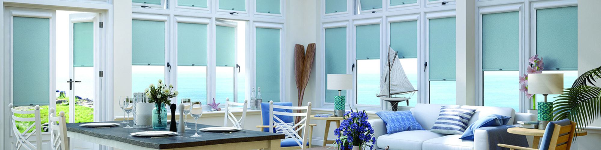 Baby Blue Perfect Fit Blinds from Blind Revolution.